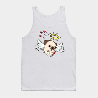 Cupid Pug Shooting Love Arrows on valentine's day Tank Top